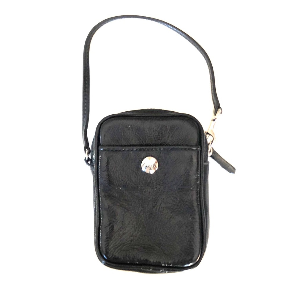 Black leather Coach change purse.